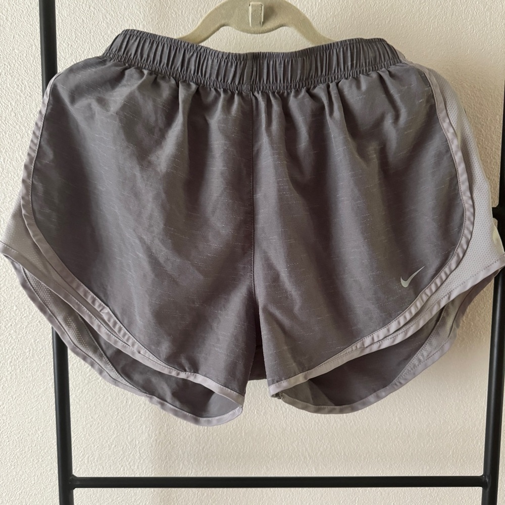 NWOT Nike Tempo Dri-Fit brief lined mesh panel gray athletic shorts L